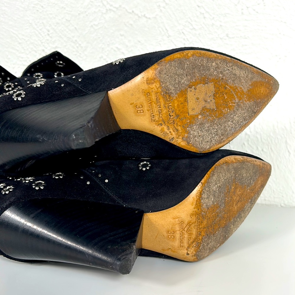 Isabel Marant Lakky Studded black suede booties 38 - Picture 11 of 11